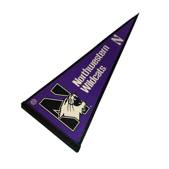 Northwestern University Wildcats NCAA Felt Pennant - 12x32 - Picture 1 of 4